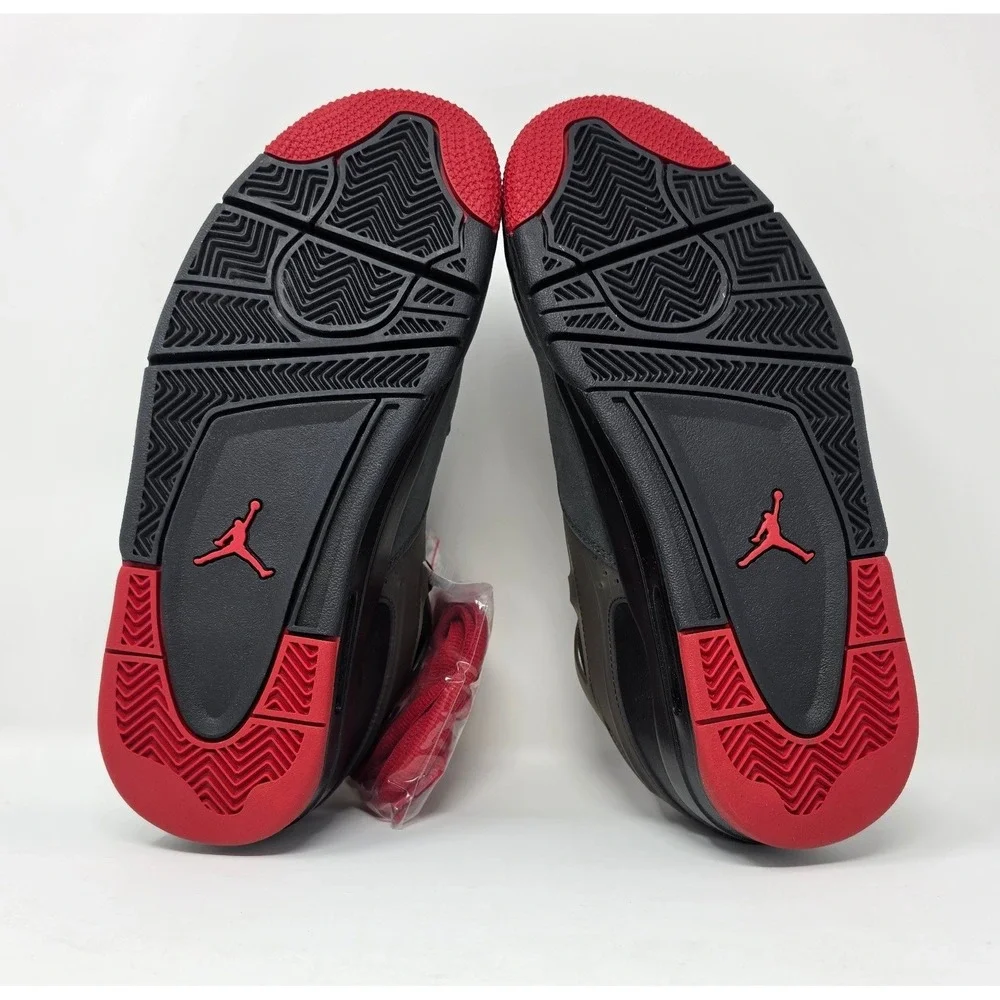 Air Jordan 4 RM GS Black Varsity Red Anthracite FQ7938-060 Kid's 7Y Women's 8.5